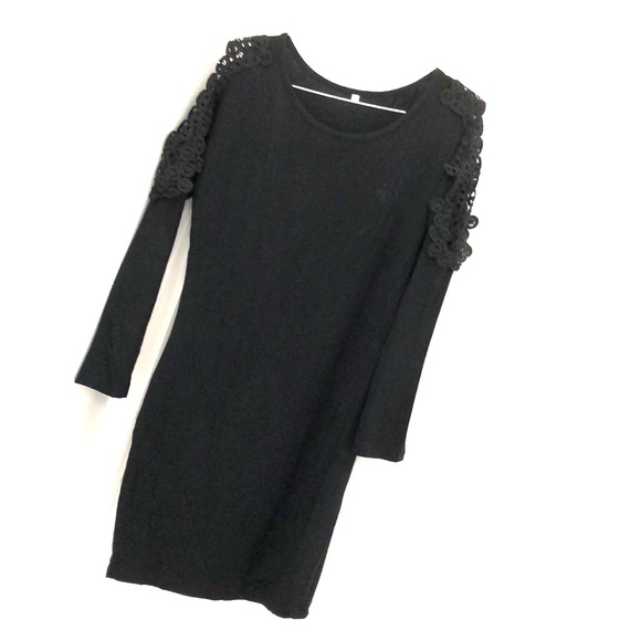 LAST ONE‼️ SEXY Black lace long Sleeve Mini Dress - Picture 4 of 6